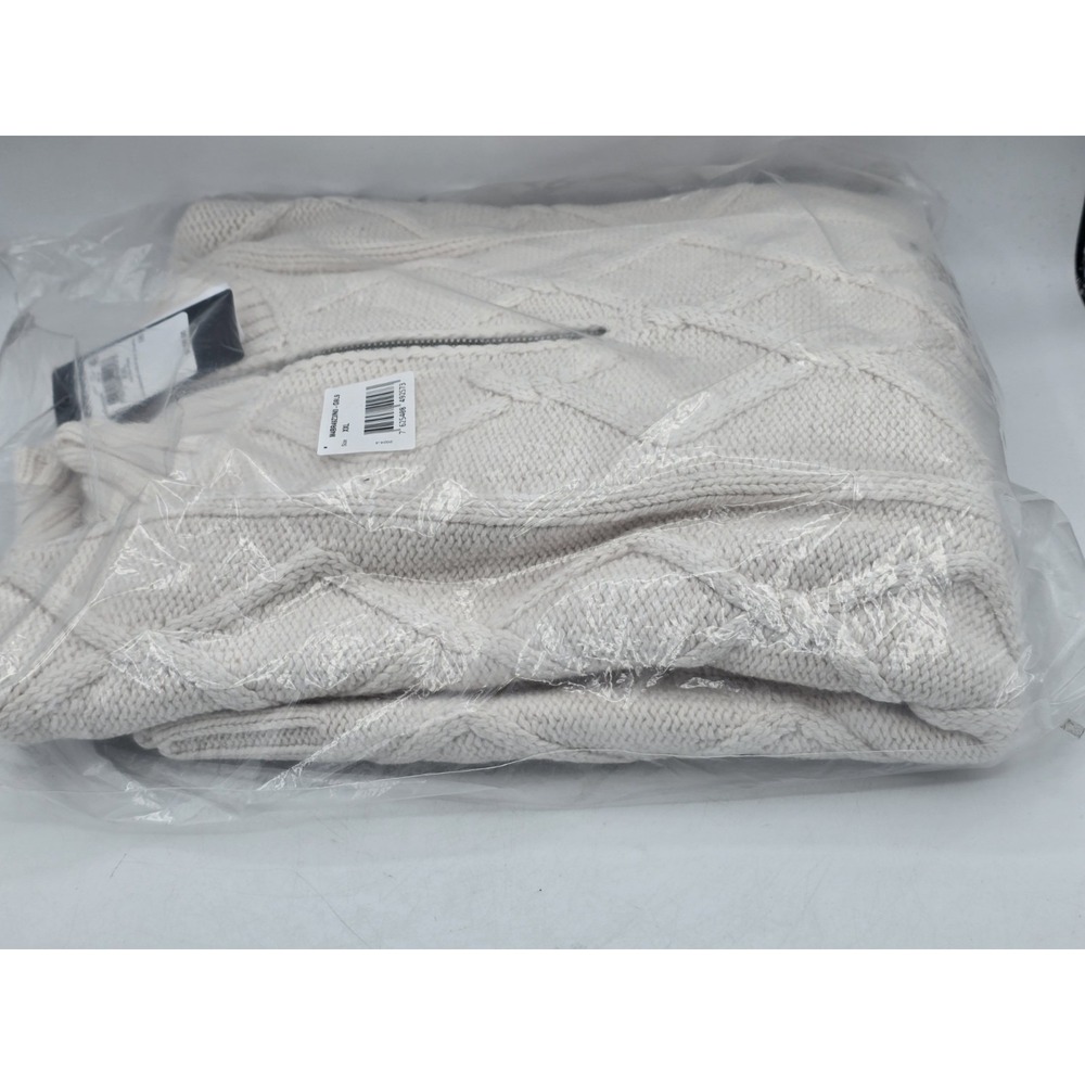 GUESS Mens Long Sleeve‎ Diamond Cable Half Zip Knit Sweater Yarn Blend Sz XXL - Picture 12 of 13